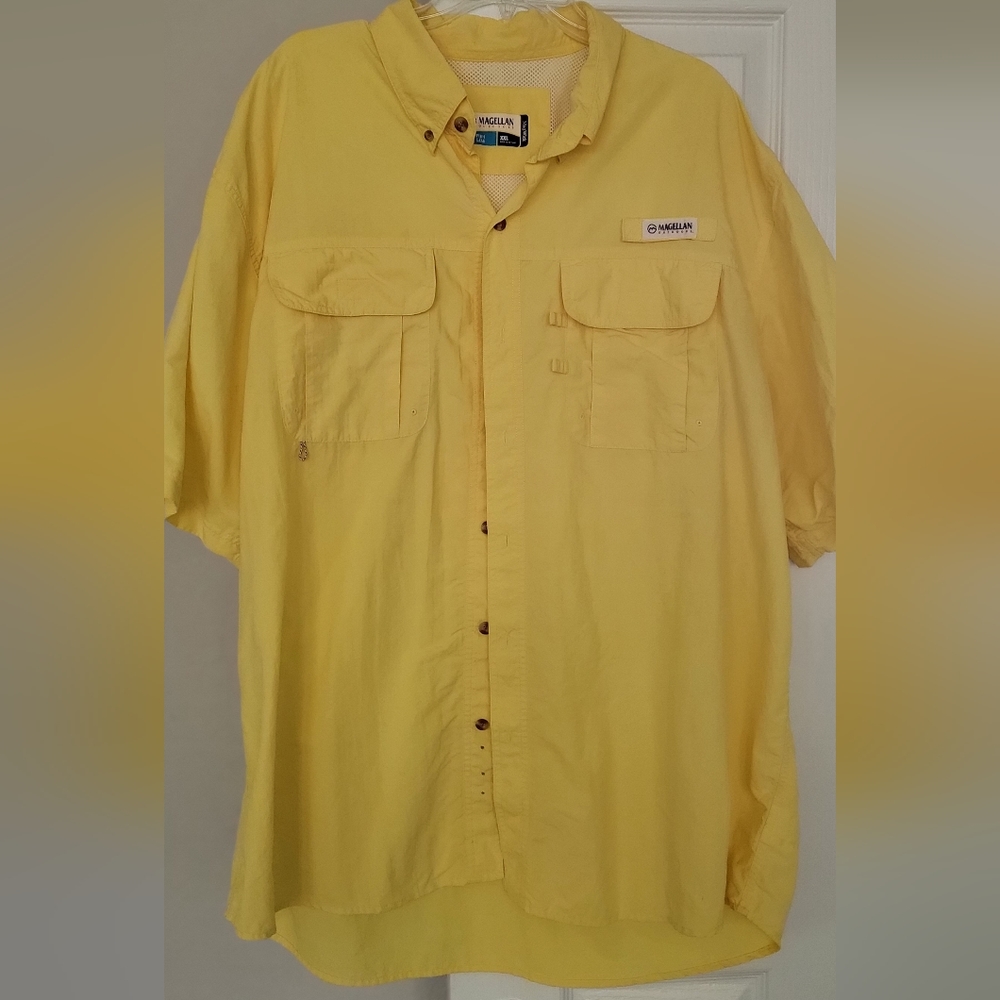 Men's Magellan Short Sleeve Fishing Shirt - XXL Yellow